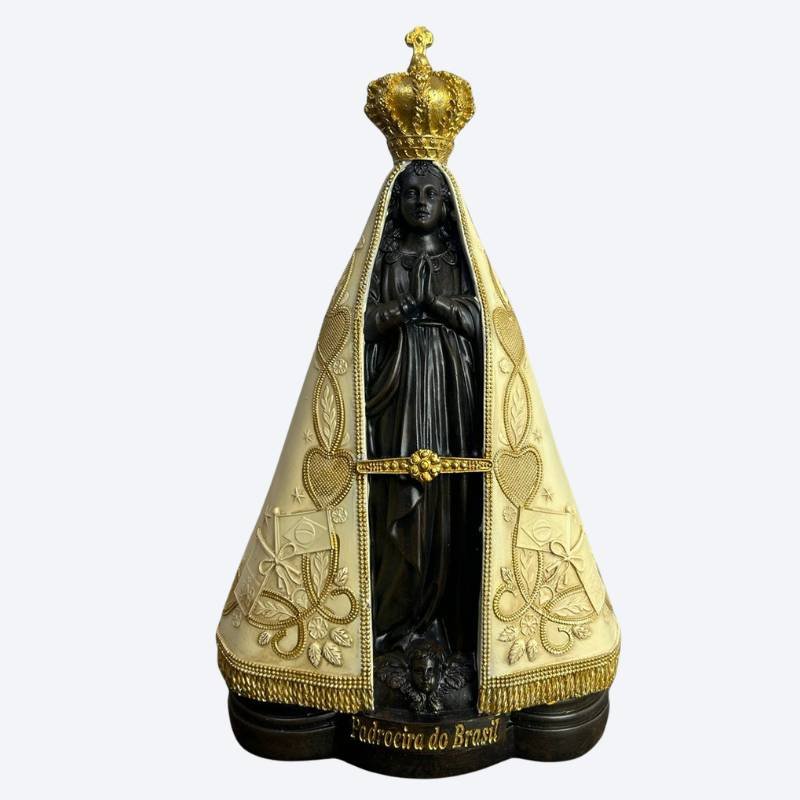 Nossa Senhora Aparecida 30 cm Manto Dourado