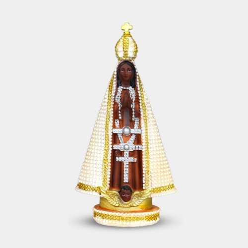 Nossa Senhora Aparecida 15 cm Pérola Branca