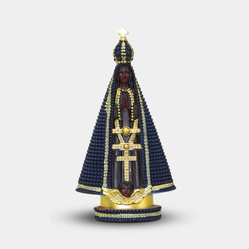 Nossa Senhora Aparecida 15 cm Pérola Azul