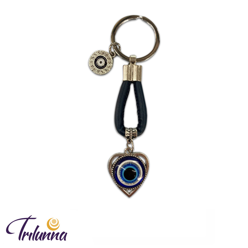 Chaveiro 11,5cm Coração/Olho Grego