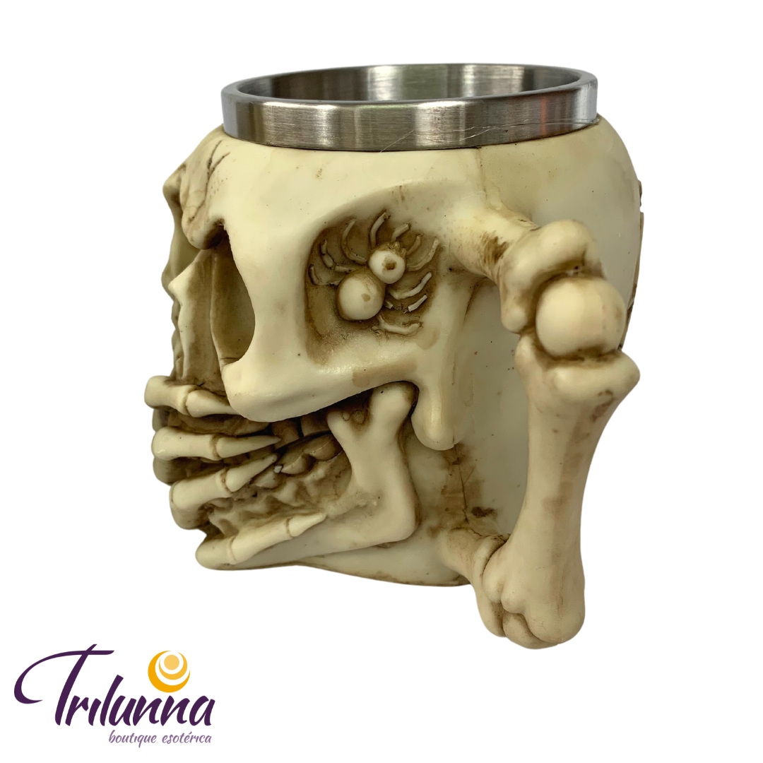 Caneca Decorativa Colecionável 11Cm Caveira Não Falo