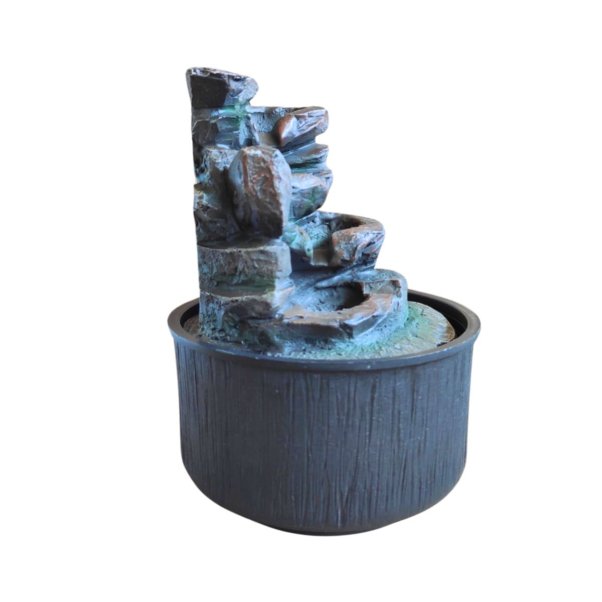 Fonte de Água Decorativa Gruta de Pedras 3 Quedas 19cm Bivolt