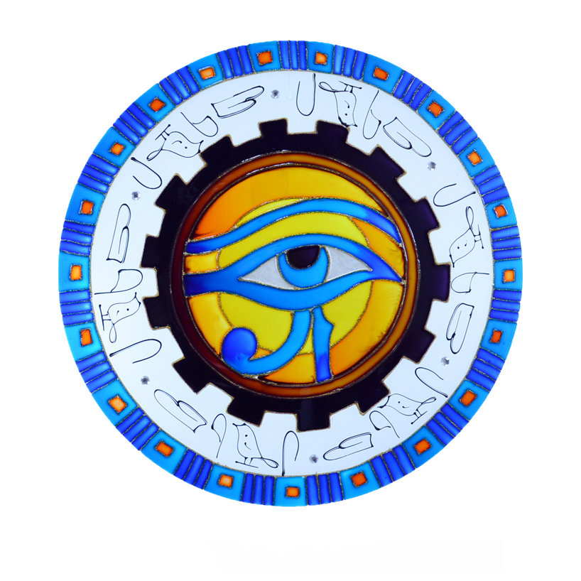 Mandala de Vidro Olho de Hórus 14cm